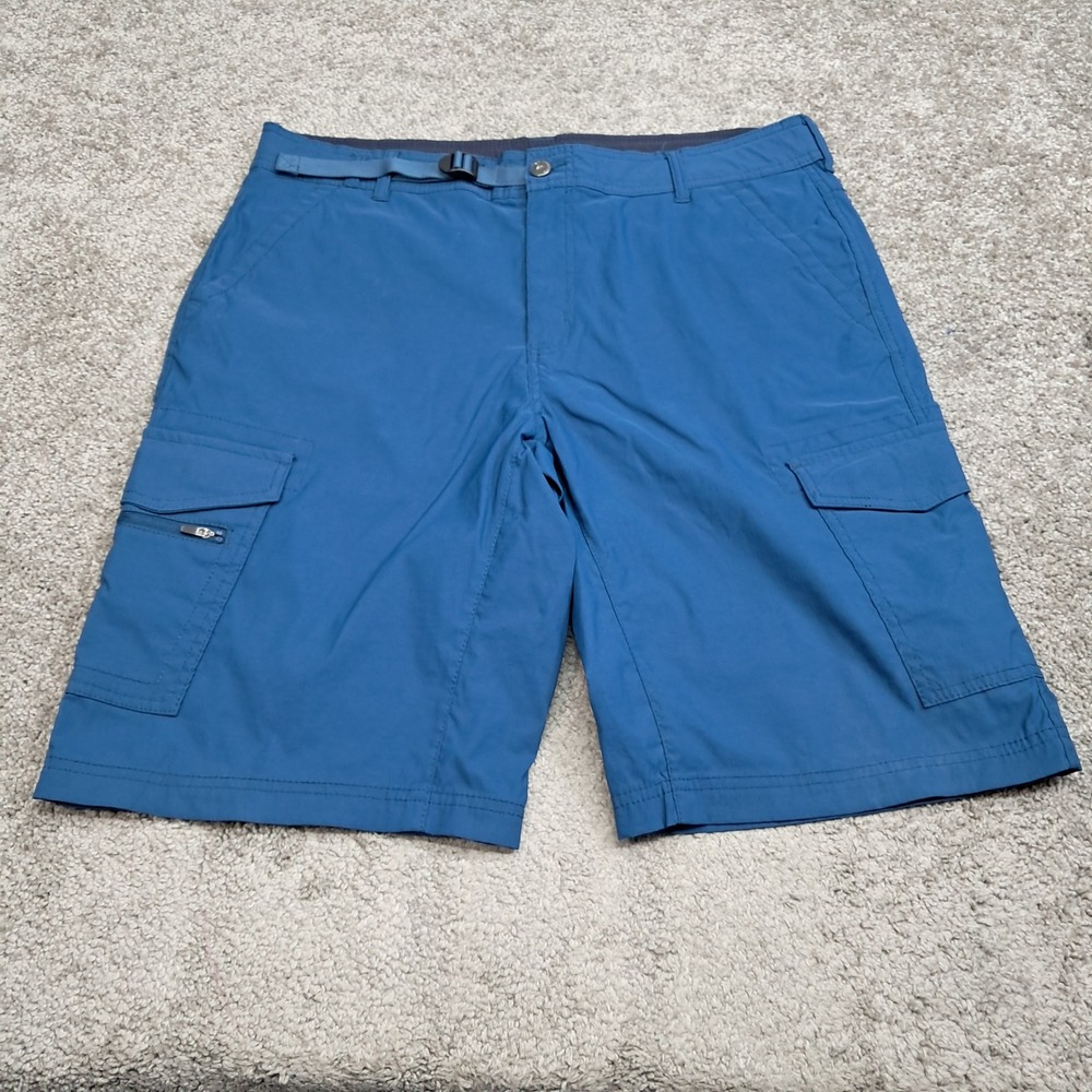 BC Clothing Expedition Mens Blue Cargo Shorts 36 Nylon Stretch Hiking Utility